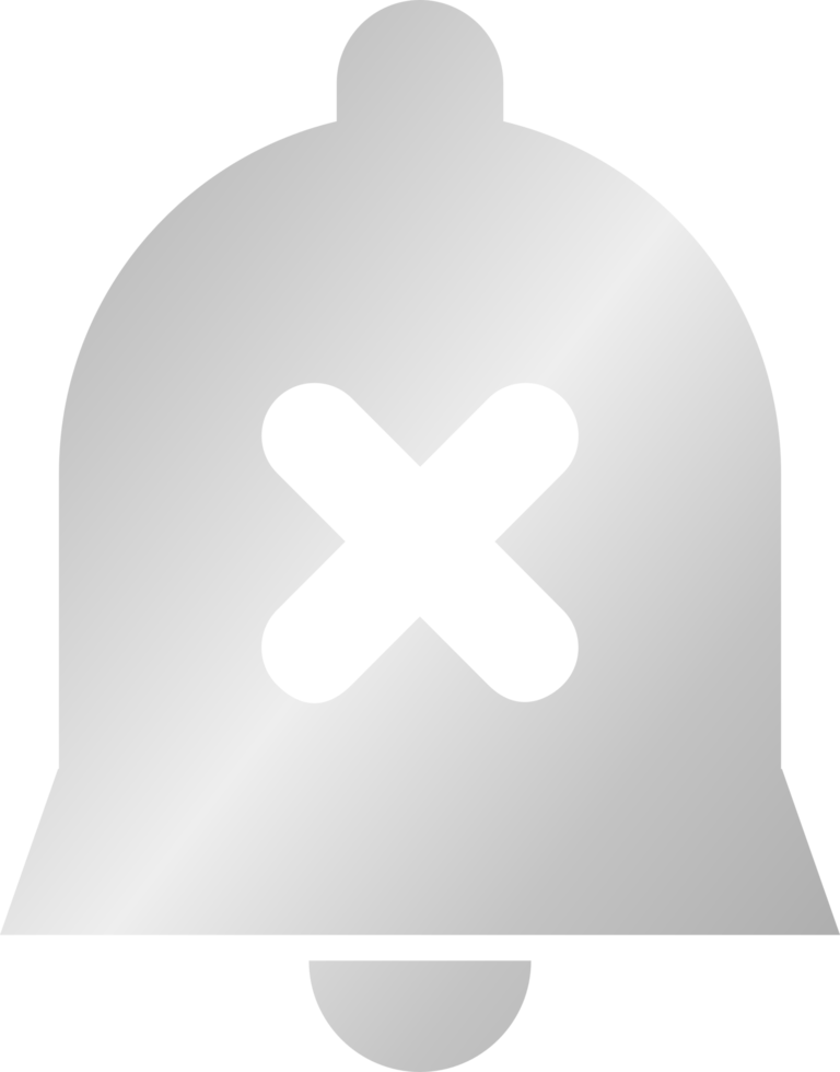 Silver Disable Notification Icon png