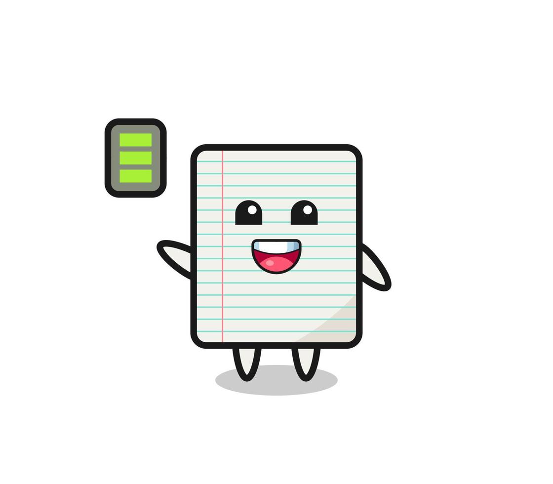 paper mascot character with energetic gesture vector