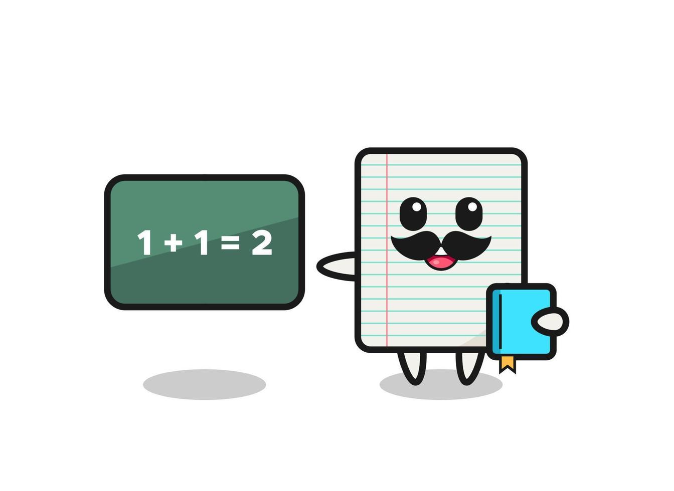 Illustration of paper character as a teacher vector