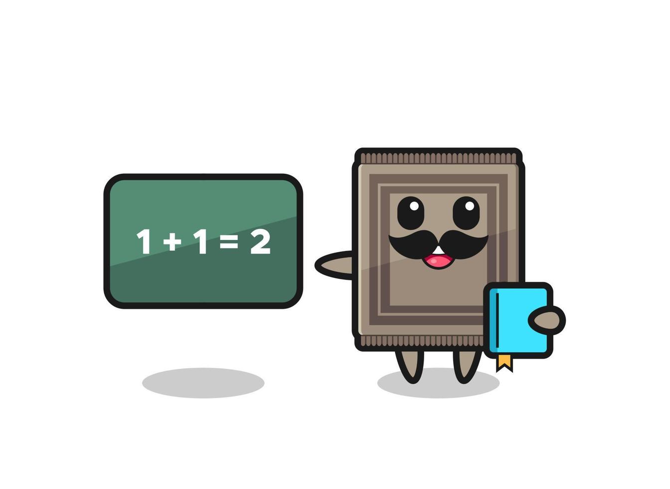 Illustration of carpet character as a teacher vector