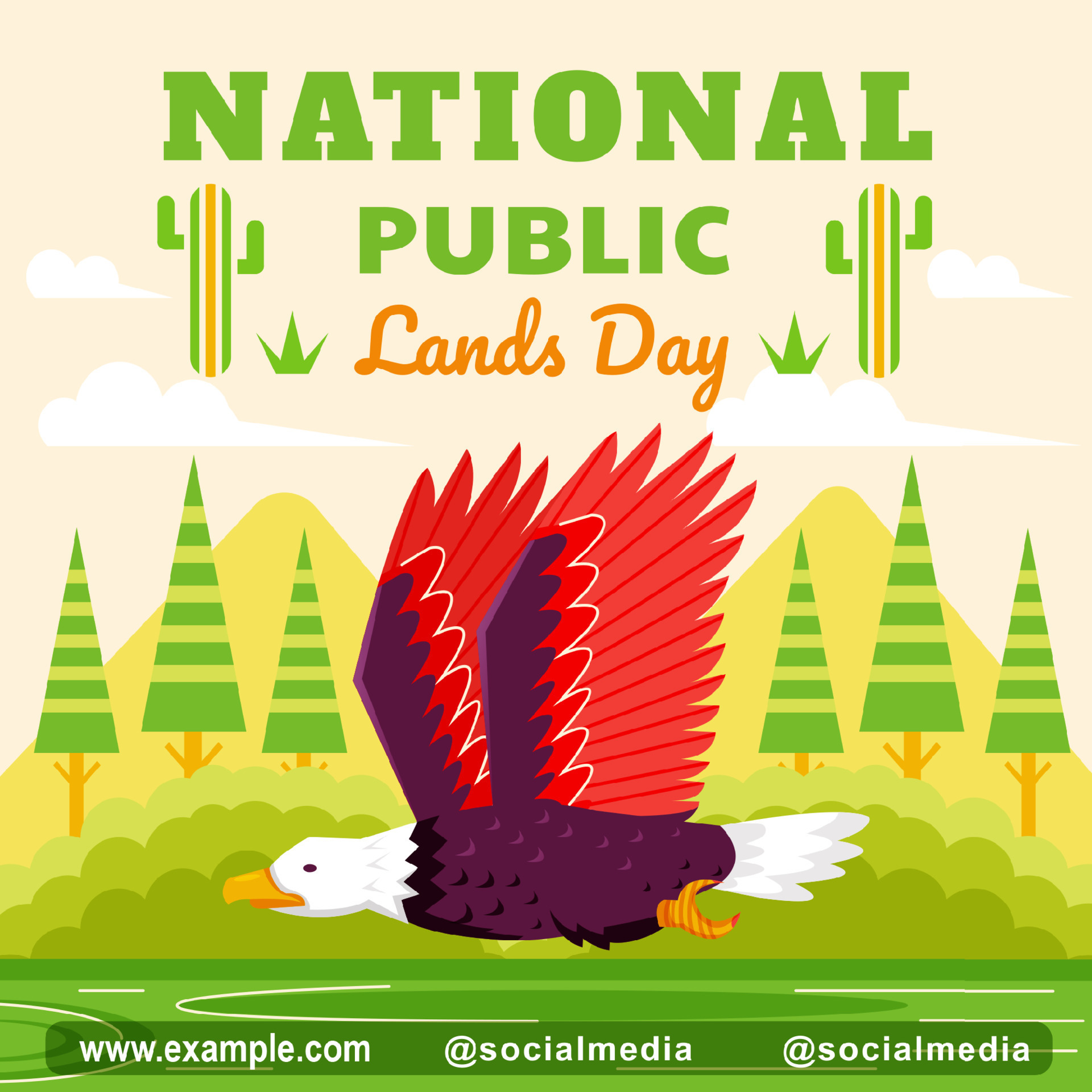 National Public Land Day, eagles and nature. Suitable for events