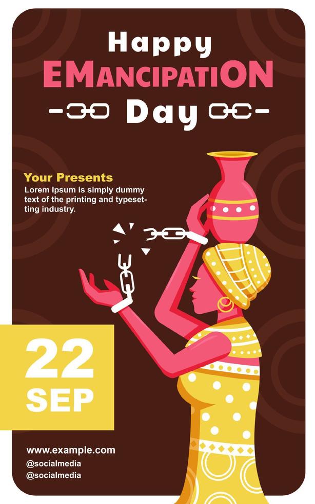 Happy Emancipation Day, free women. Perfect for events 11934917 Vector