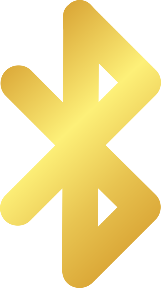 icono de bluetooth dorado png