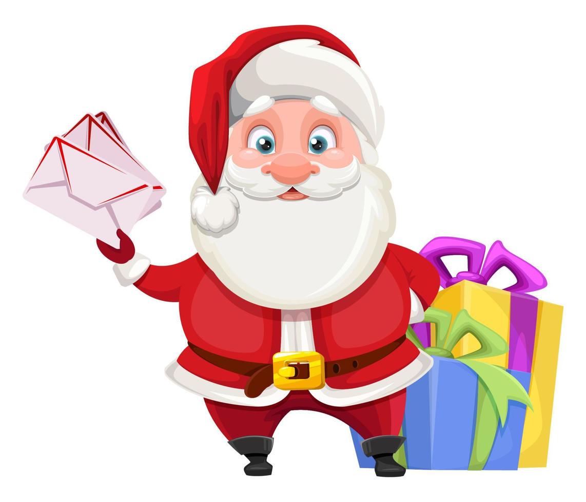 Merry Christmas and Happy New Year. Santa Claus vector