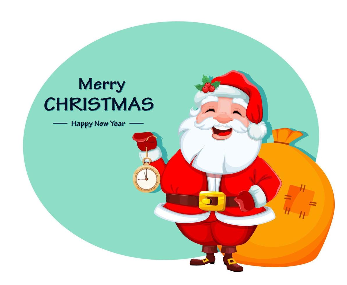 Santa Claus. Merry Christmas and Happy New Year vector