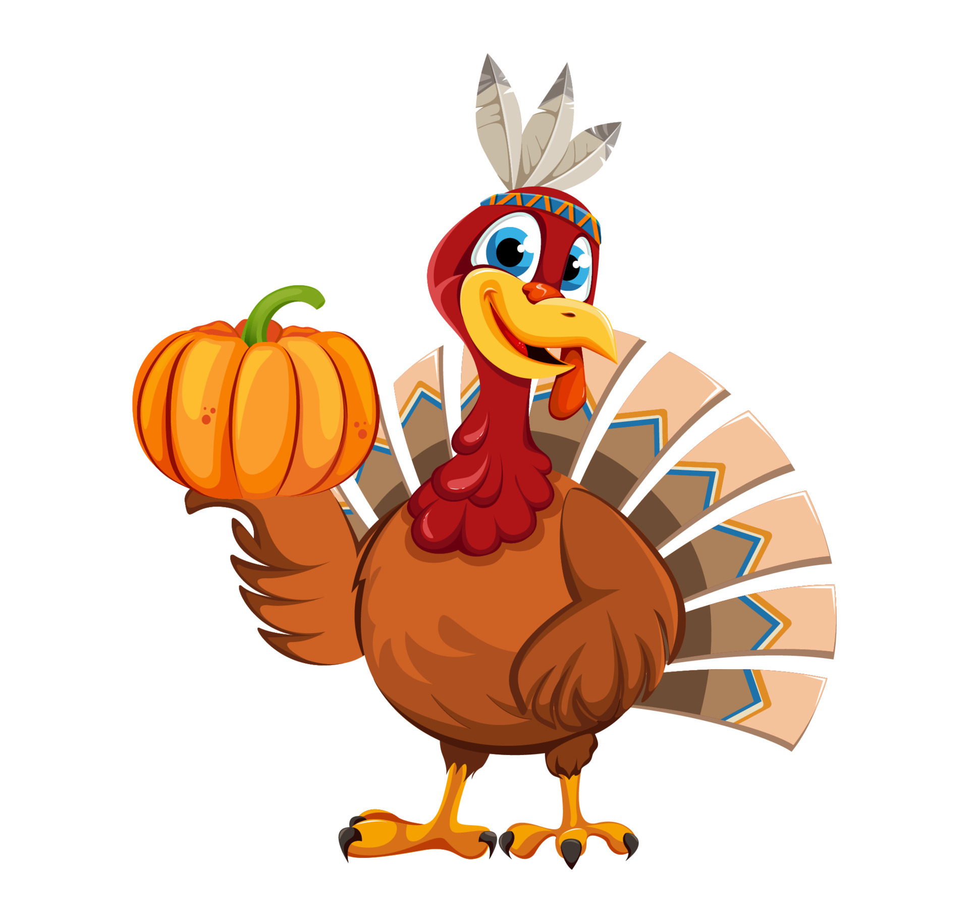 Happy Thanksgiving. Funny Thanksgiving Turkey bird 11935370 Vector Art at  Vecteezy