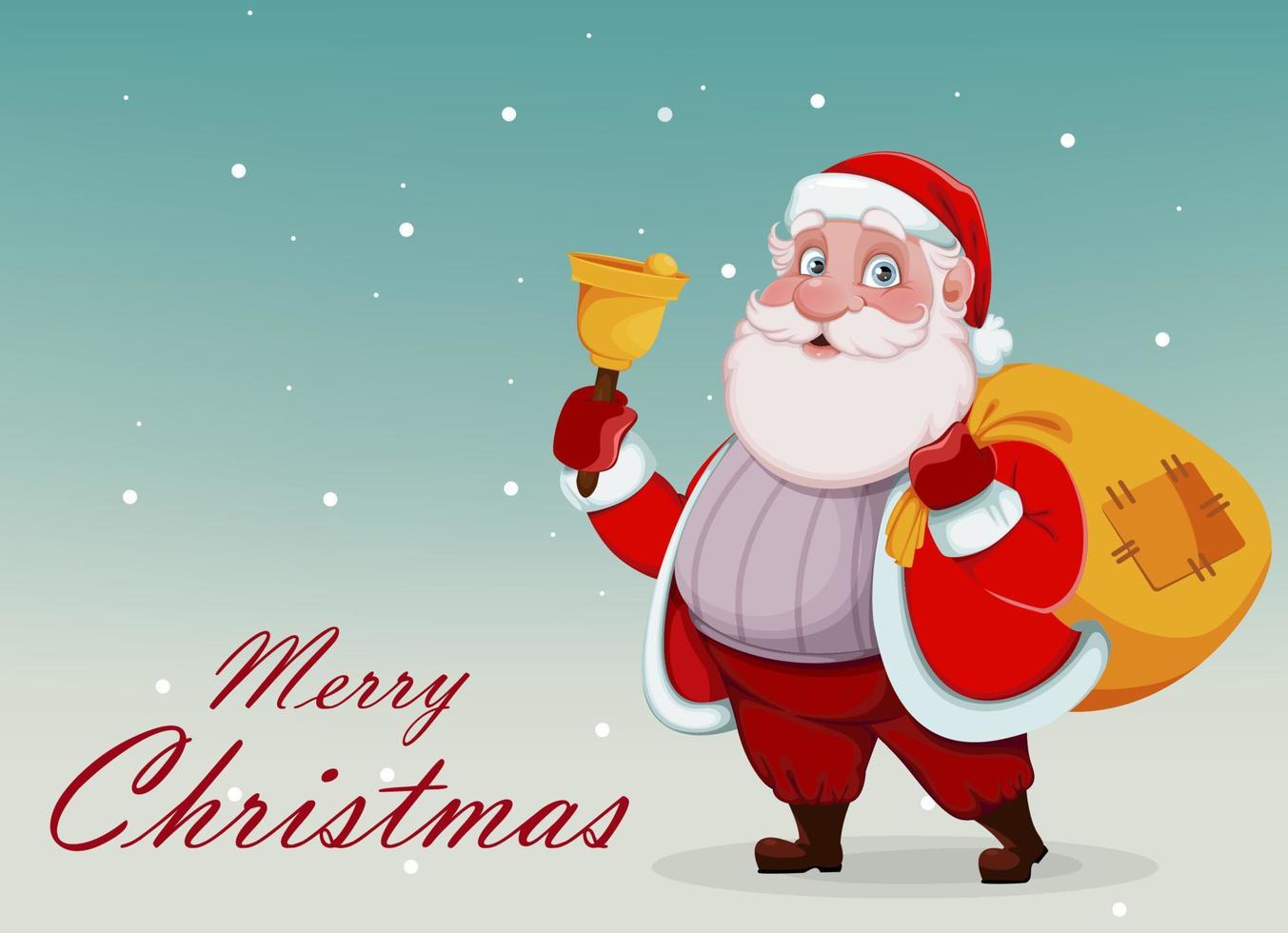 Merry Christmas and Happy New Year. Santa Claus vector