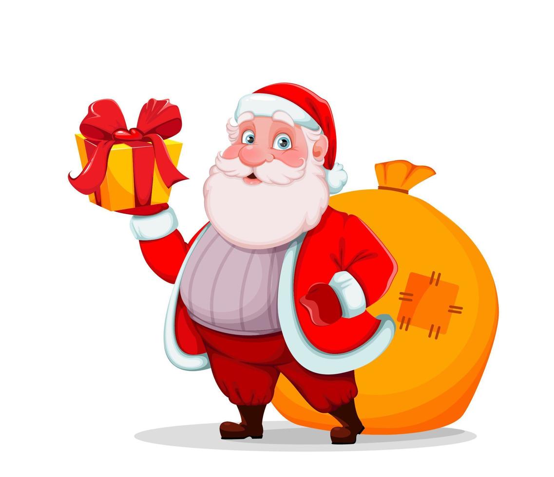 Merry Christmas and Happy New Year. Santa Claus vector