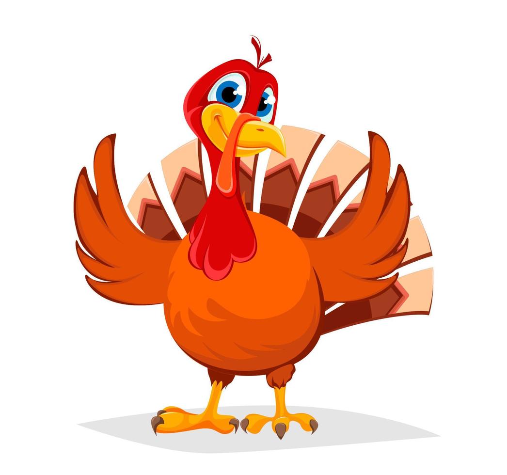 Thanksgiving turkey. Happy Thanksgiving Day. vector