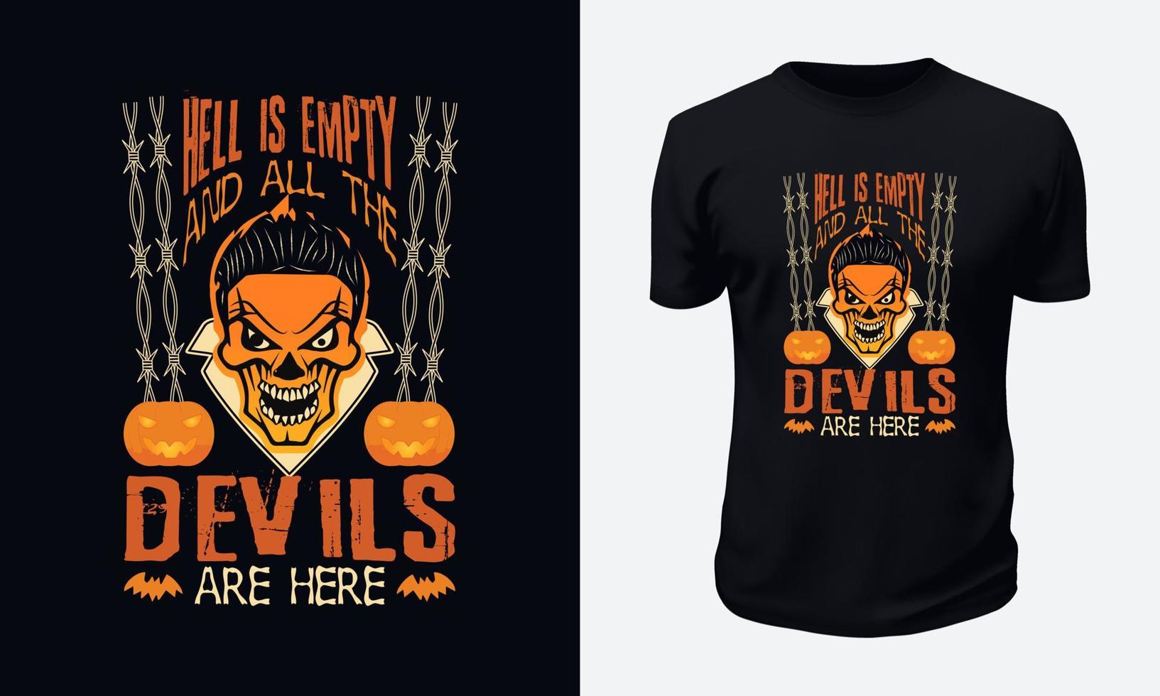 diseño de camiseta de halloween vector