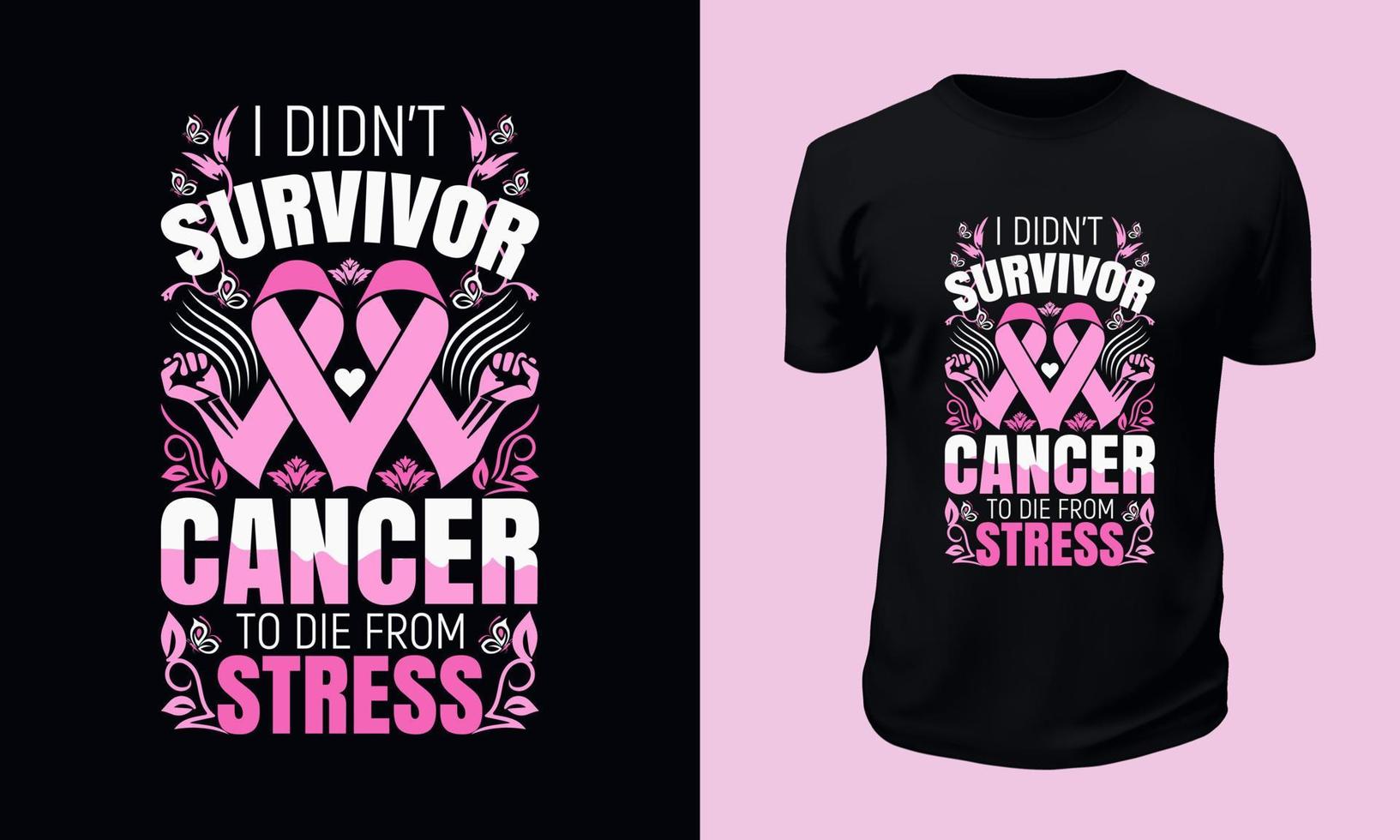 Breast Cancer Awareness T-shirt Design vector