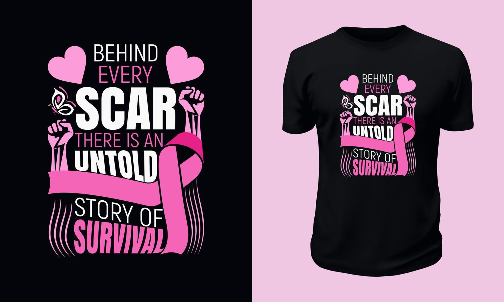 Breast Cancer Awareness T-shirt Design vector