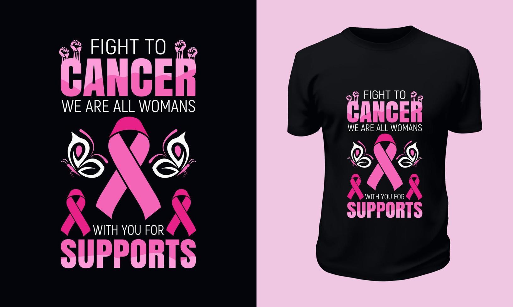 Breast Cancer Awareness T-shirt Design vector