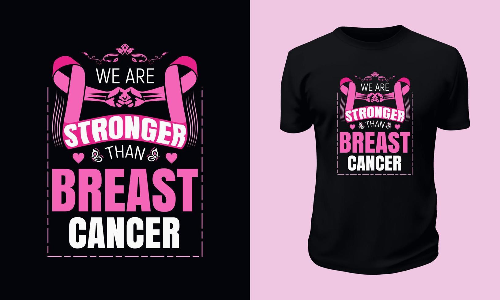 Breast Cancer Awareness T-shirt Design vector