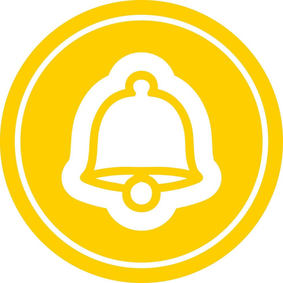 old bell circular icon vector