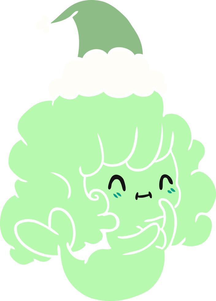christmas cartoon of kawaii ghost vector