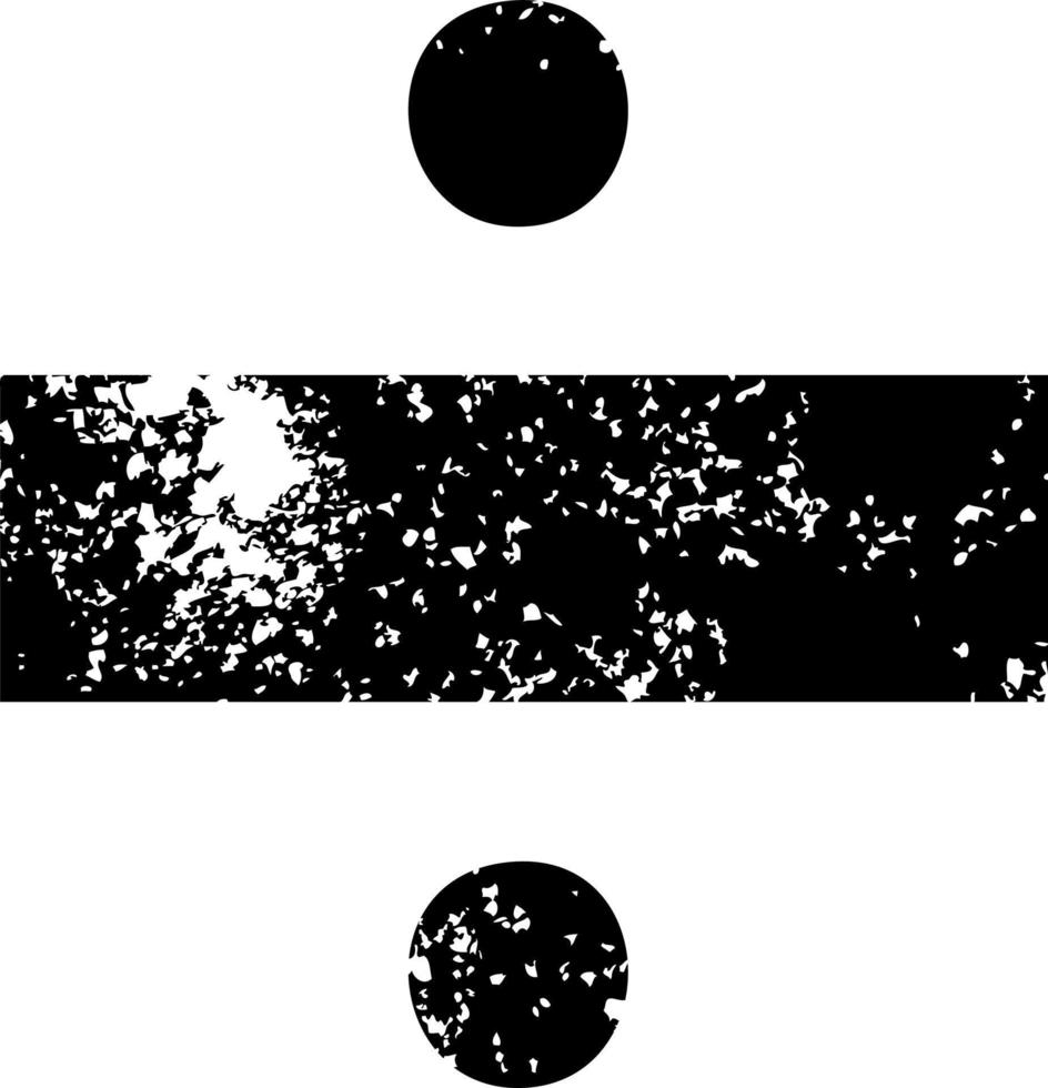 distressed symbol division symbol vector