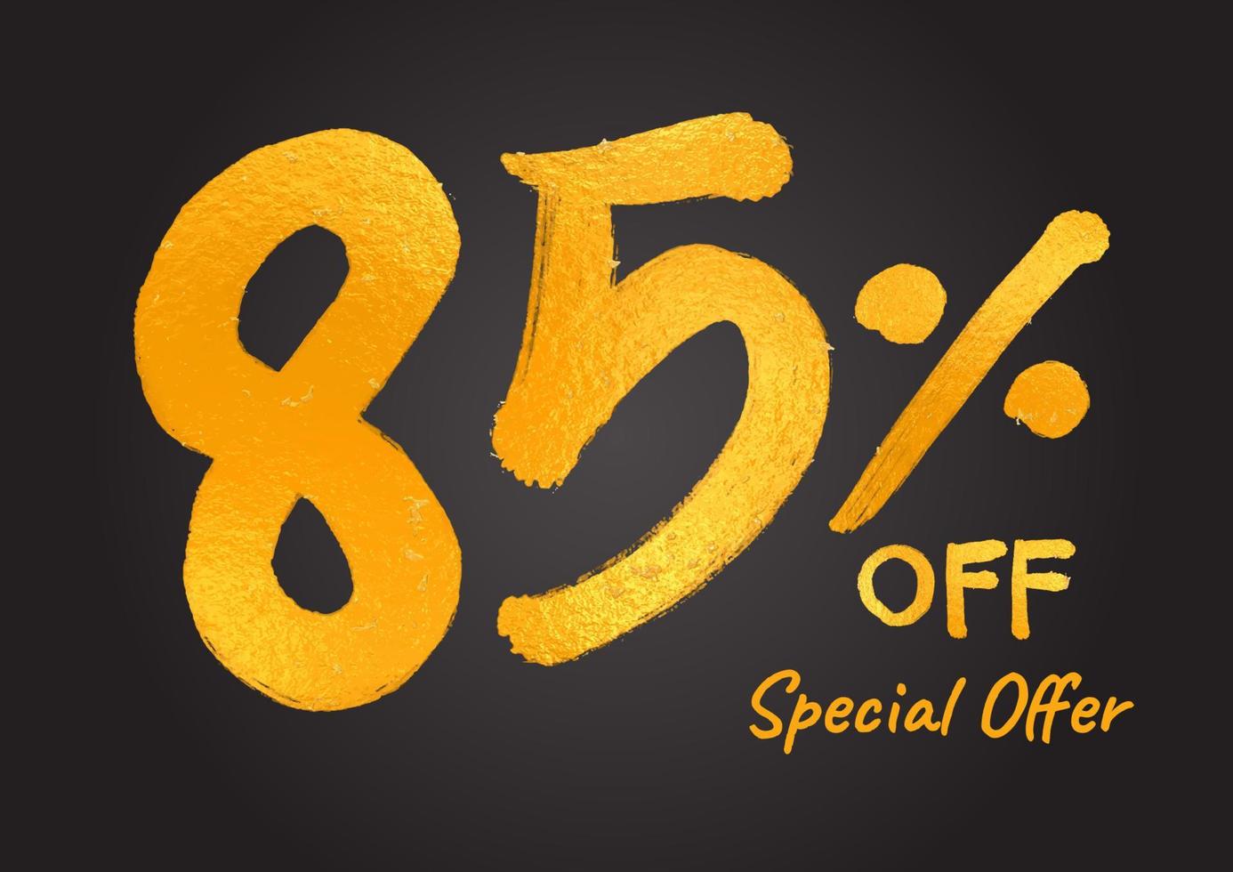 85 percent off Special Offer Gold Lettering Numbers brush drawing hand drawn sketch vector