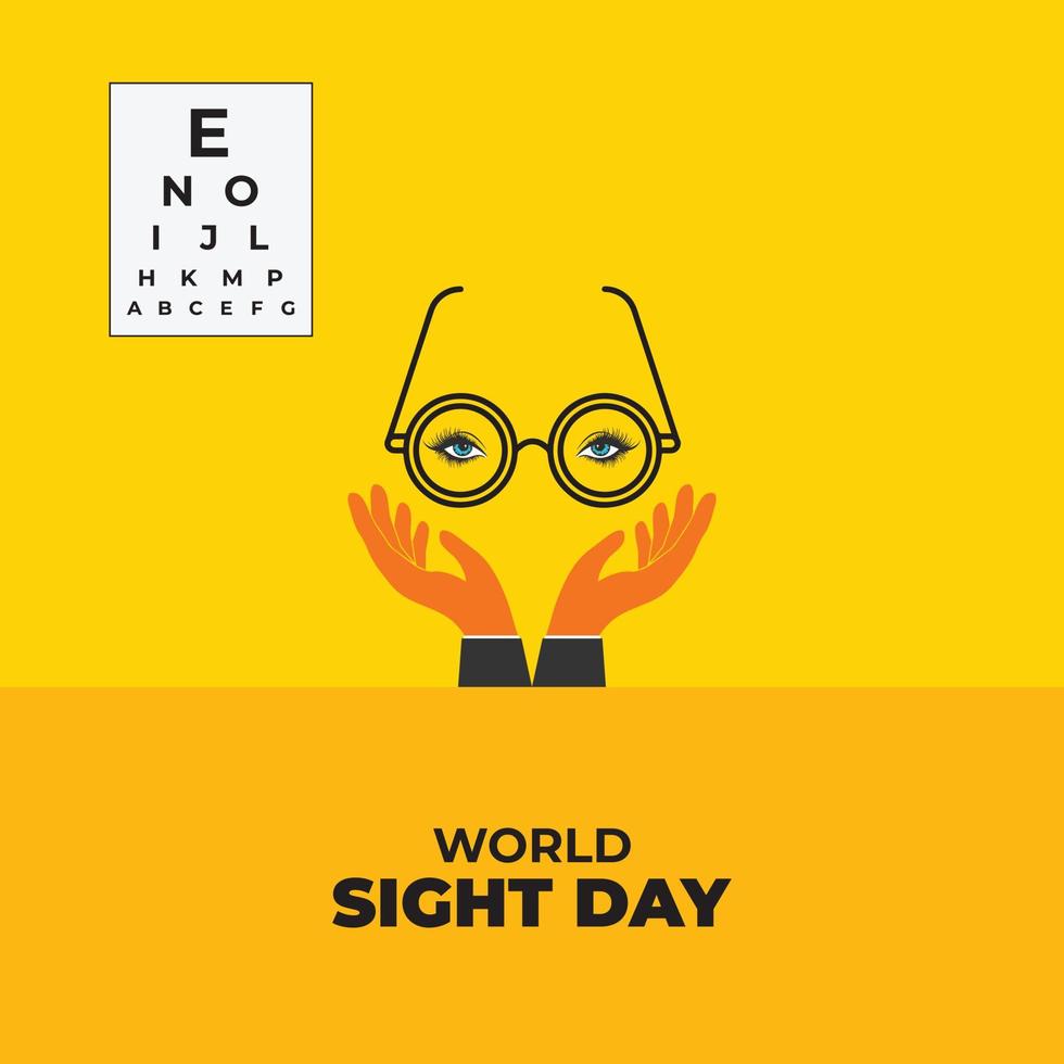 World Sight Day concept. Template for background, banner, card, poster. vector illustration.