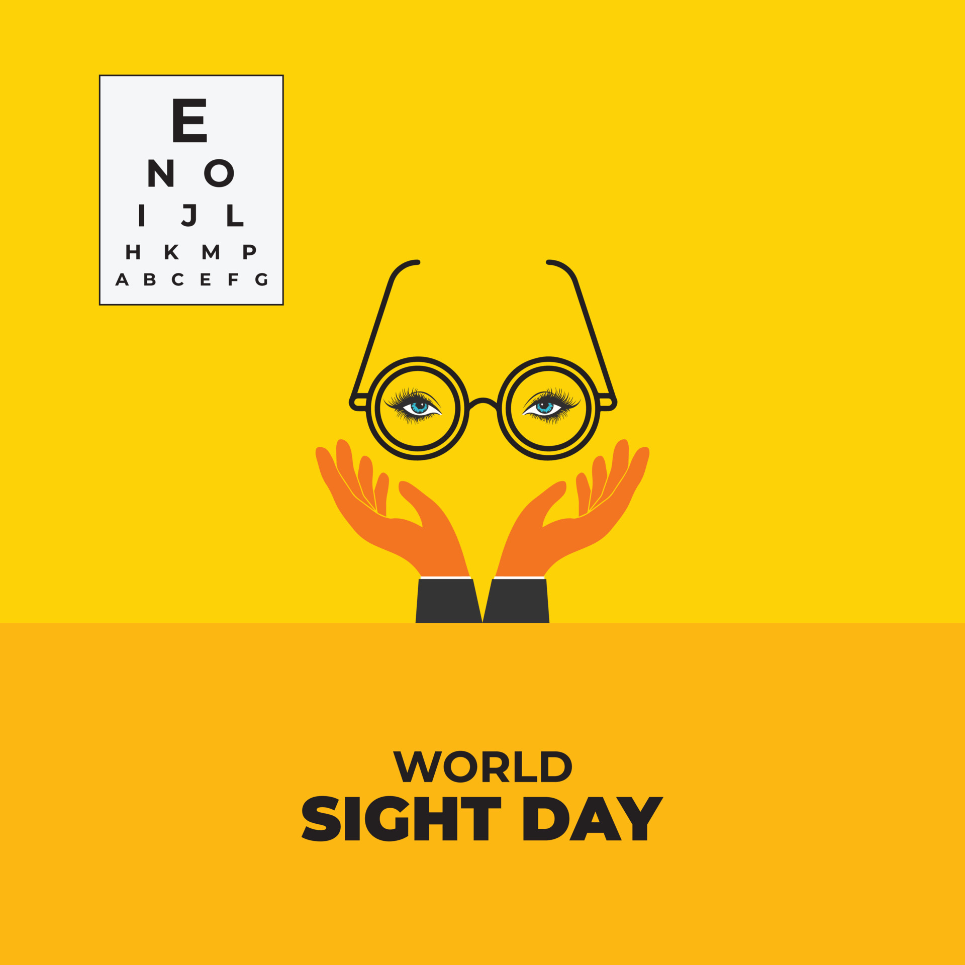 World Sight Day concept. Template for background, banner, card, poster