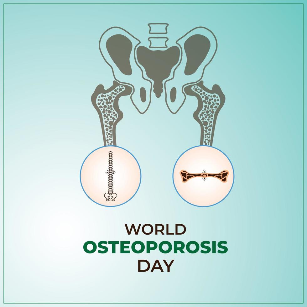 World Osteoporosis Day concept. October 20. Template for background, banner, card, poster. Vector illustration.