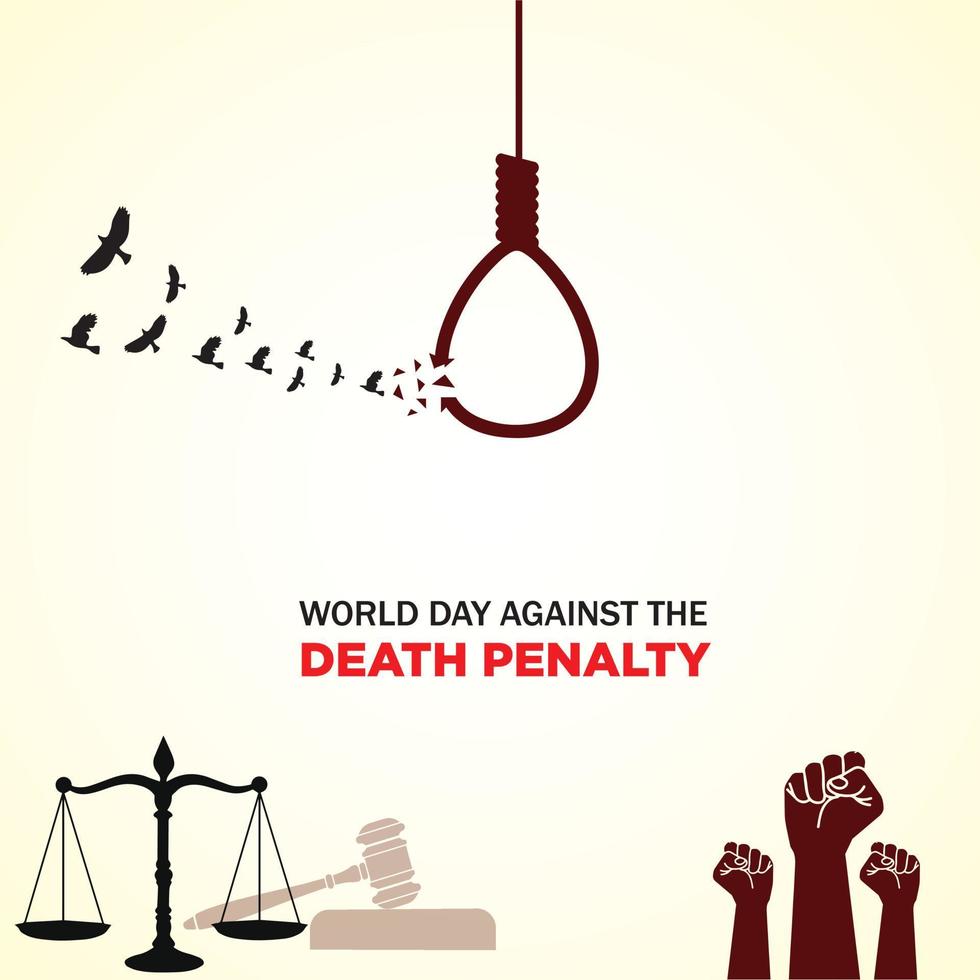 World Day Against the Death Penalty concept. October 10. Template for  background, banner, card, poster. vector illustration. 11935914 Vector Art  at Vecteezy