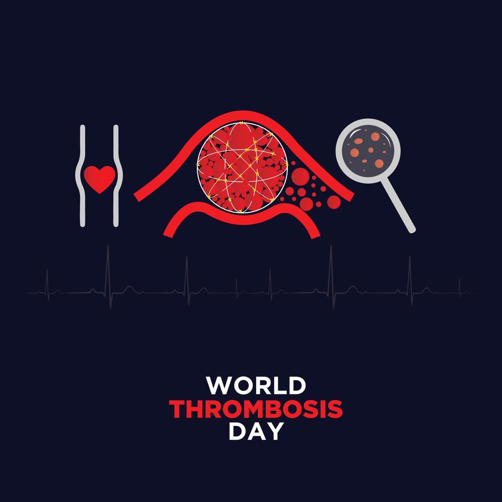 World Thrombosis day concept. October 13. Template for background, banner, card, poster. Vector illustration.