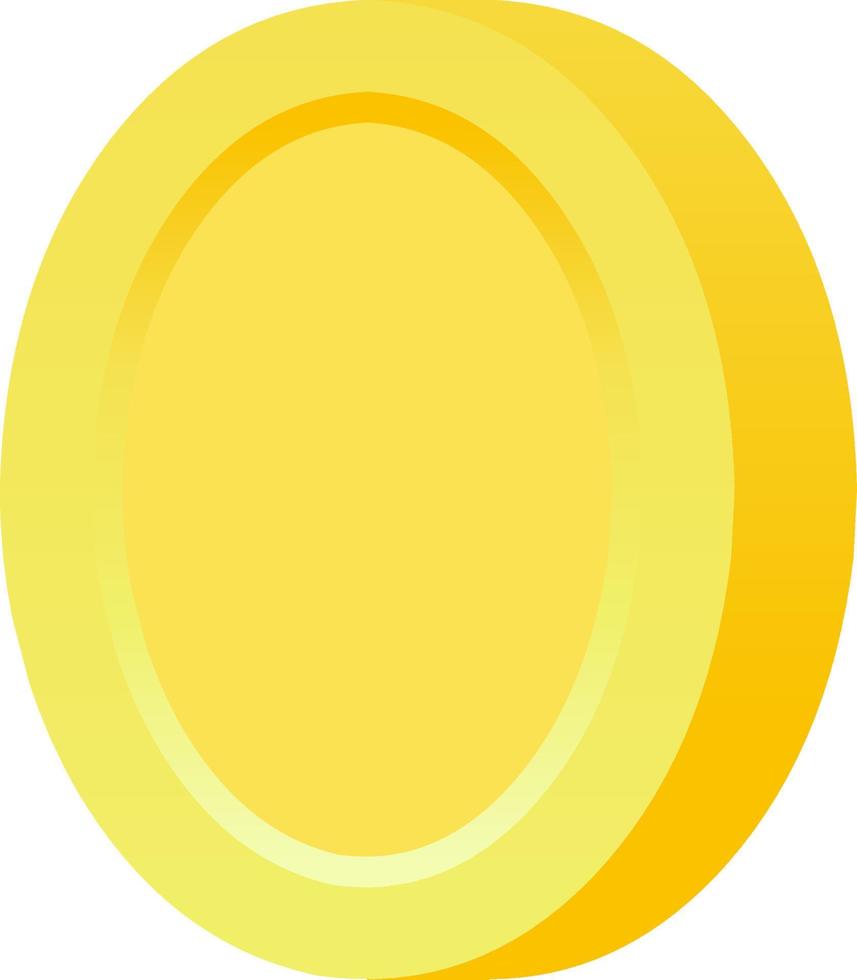 ilustración de vector de moneda de oro para juegos de logotipo, icono, signo, símbolo o artículo
