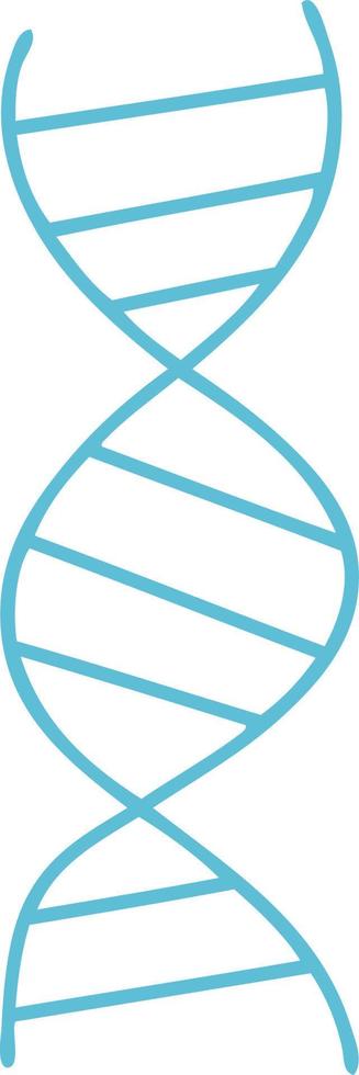 cute cartoon DNA strand vector