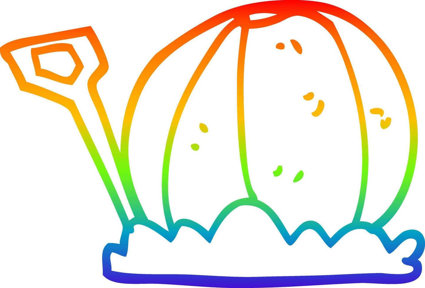 rainbow gradient line drawing cartoon beach ball and spade vector