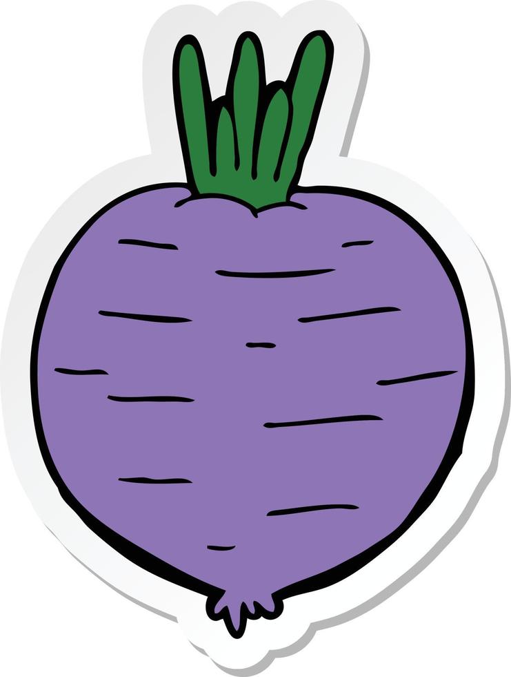 sticker of a cartoon vegetable vector