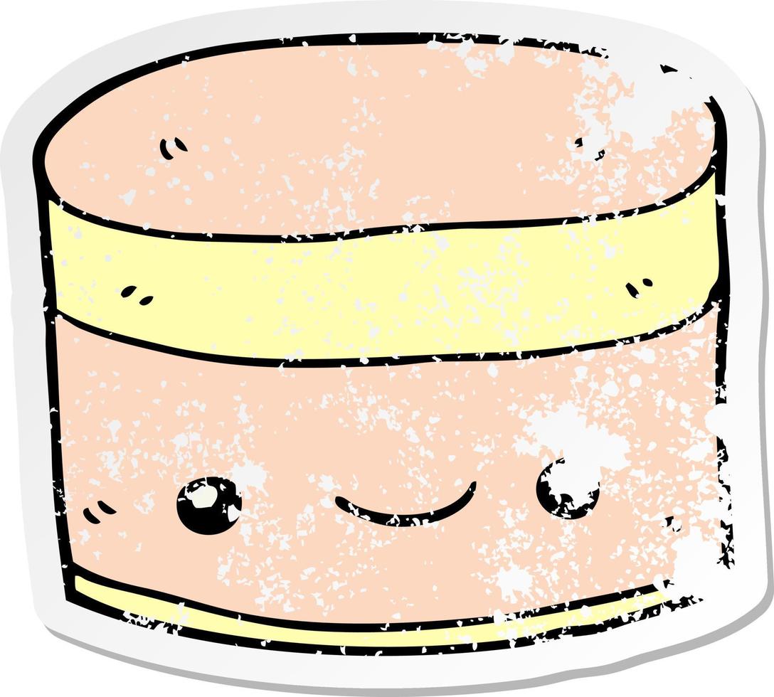 distressed sticker of a Layer 174 vector