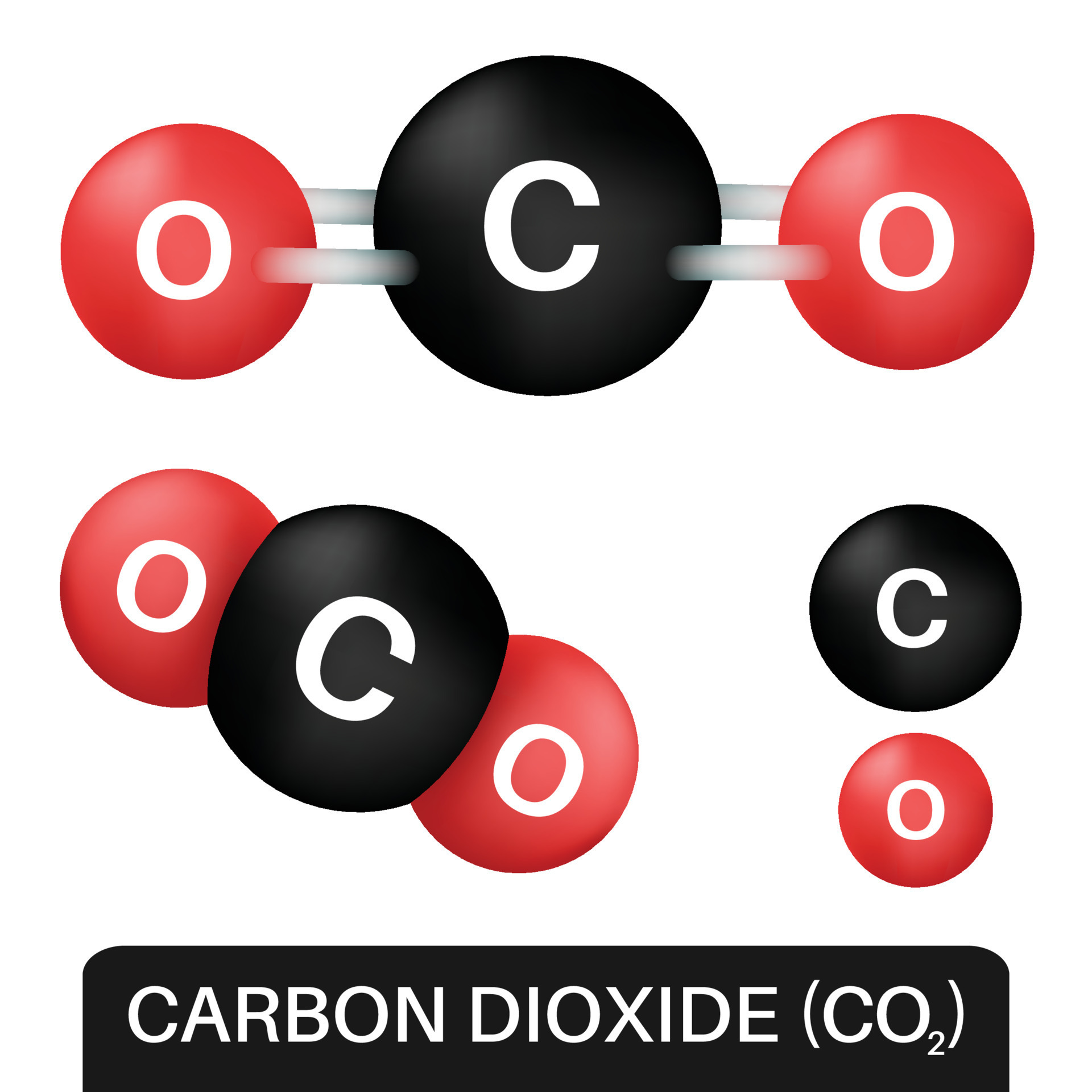 The chemical formula for carbon dioxide. 11936487 Vector Art at Vecteezy