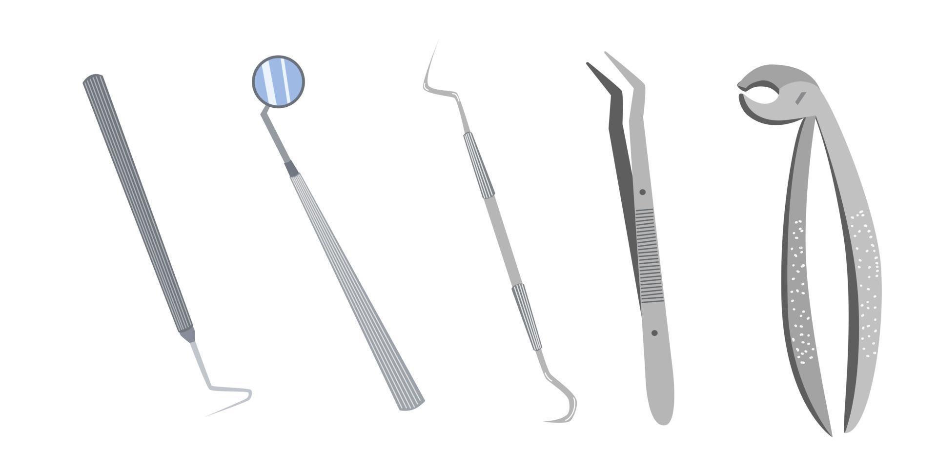 A set of dental instruments. Vector illustration 11936512 Vector Art at