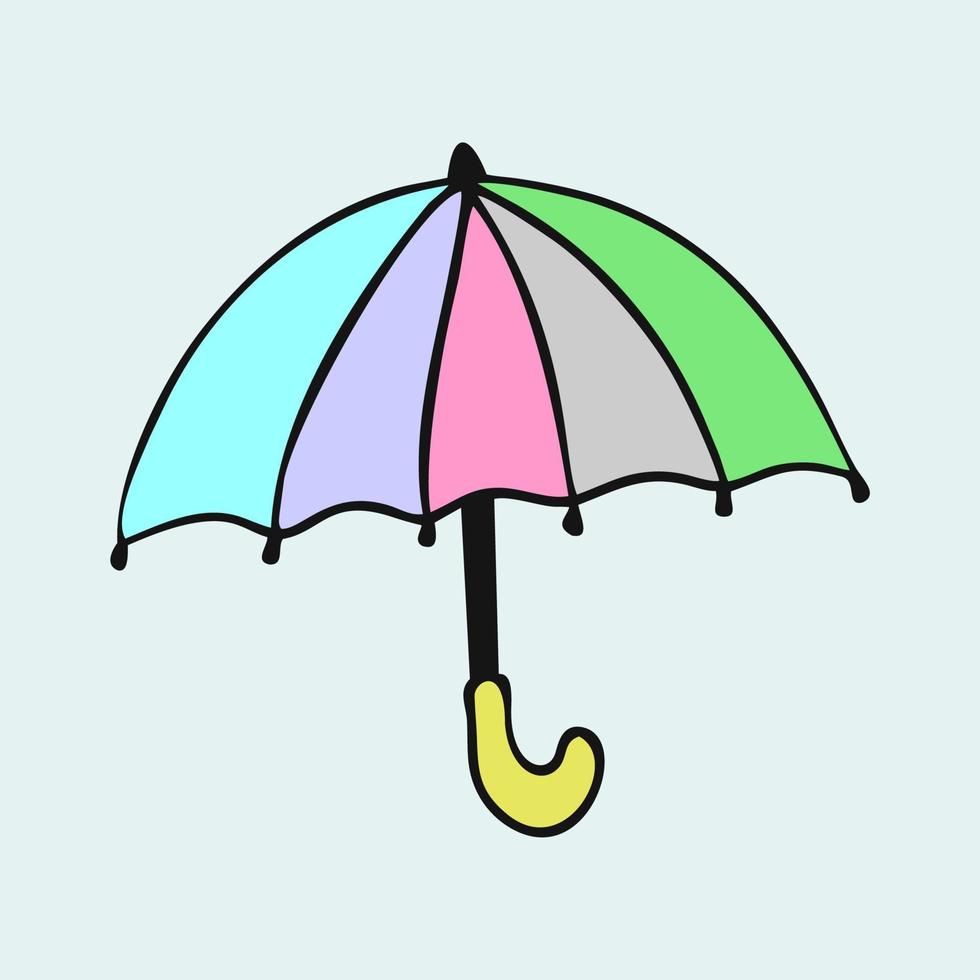 rainbow umbrella,vector illustration vector