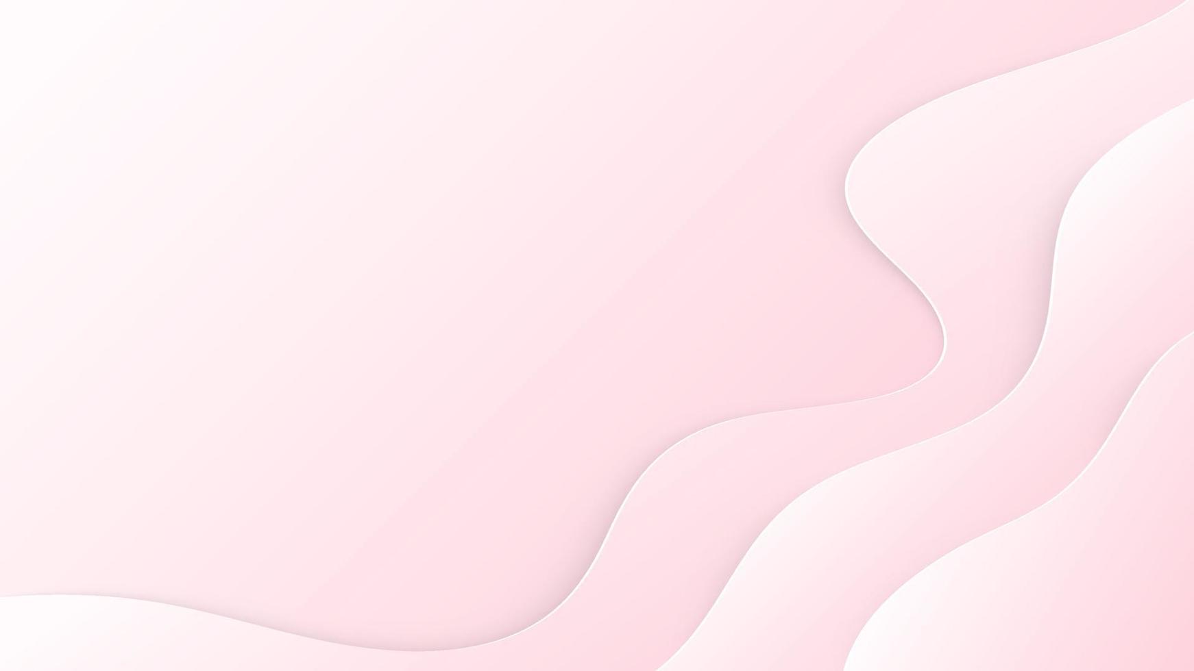 Pink background paper art line curve design. Vector paper cut illustration