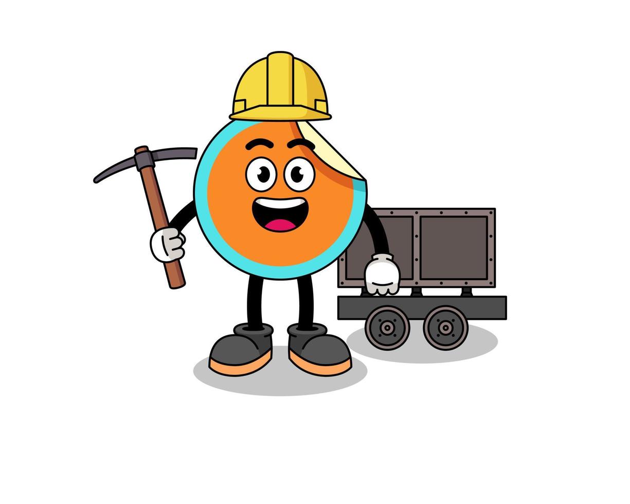 Mascot Illustration of sticker miner vector