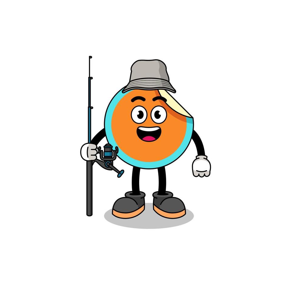 Mascot Illustration of sticker fisherman vector