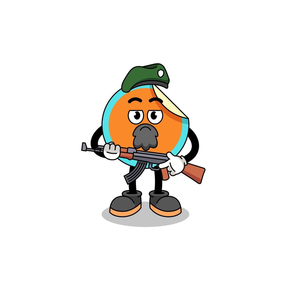 Character cartoon of sticker as a special force vector