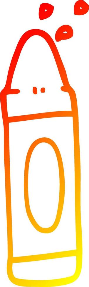 warm gradient line drawing cartoon green crayon vector