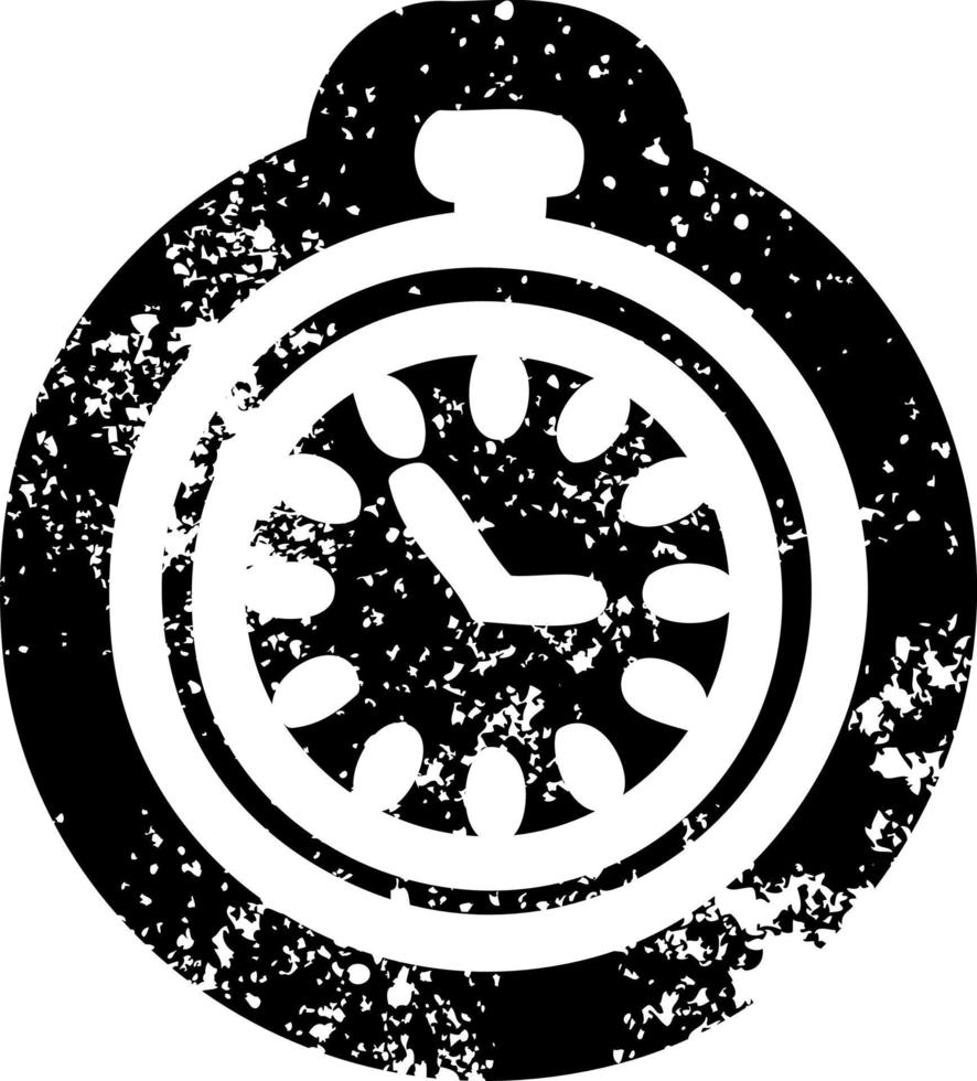stop watch distressed icon vector