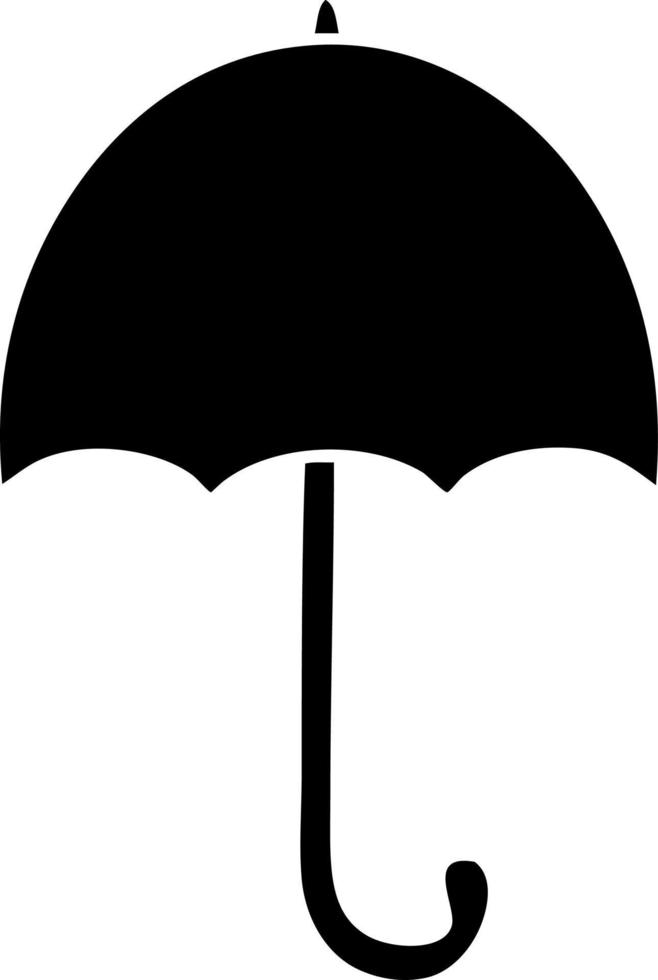 line drawing cartoon open umbrella vector