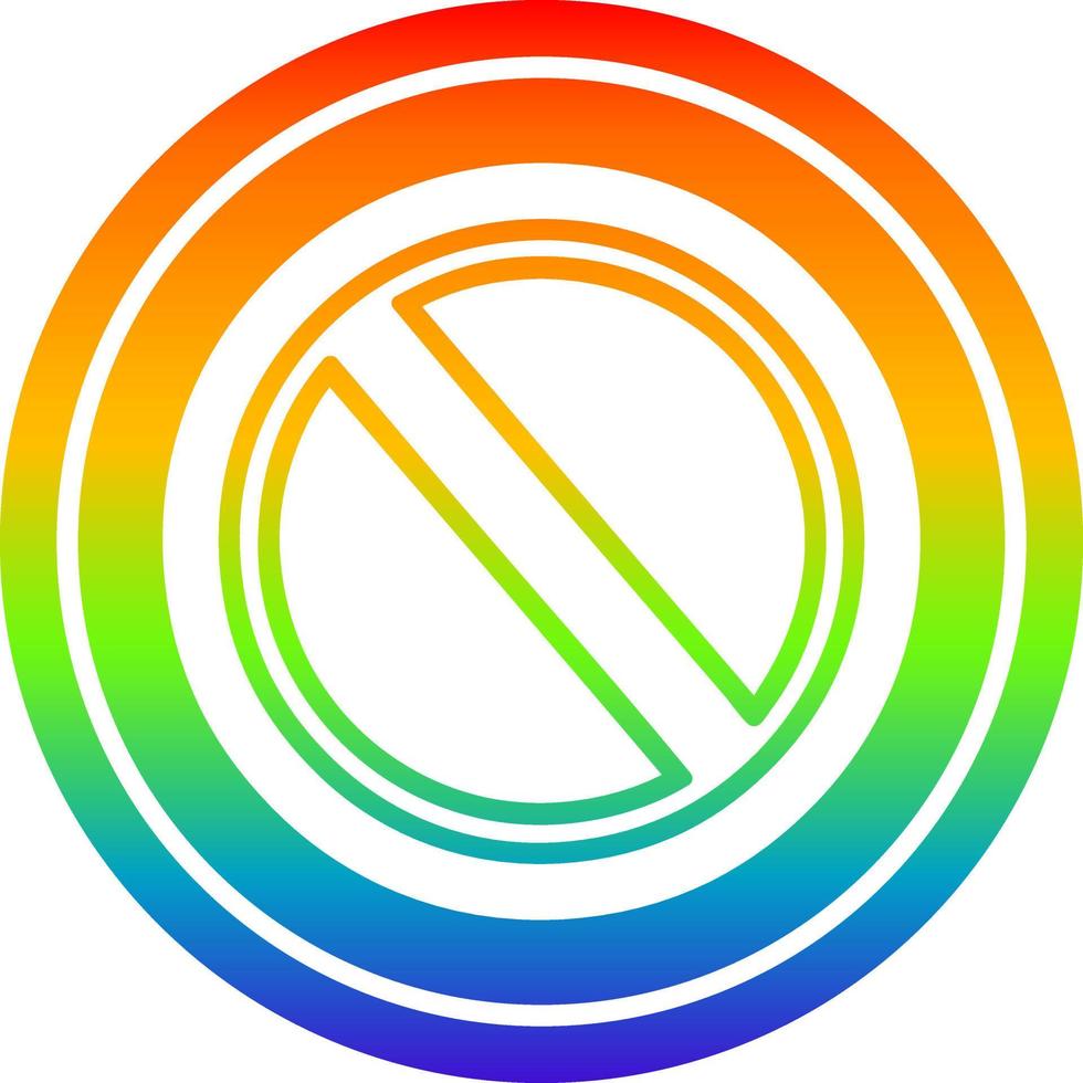 generic stop circular in rainbow spectrum vector