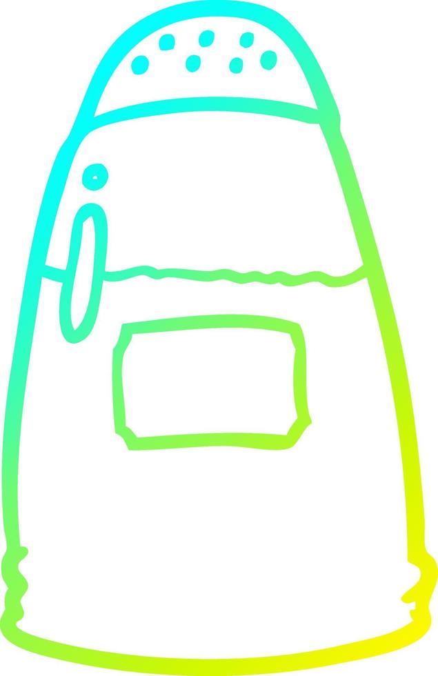 cold gradient line drawing salt shaker vector