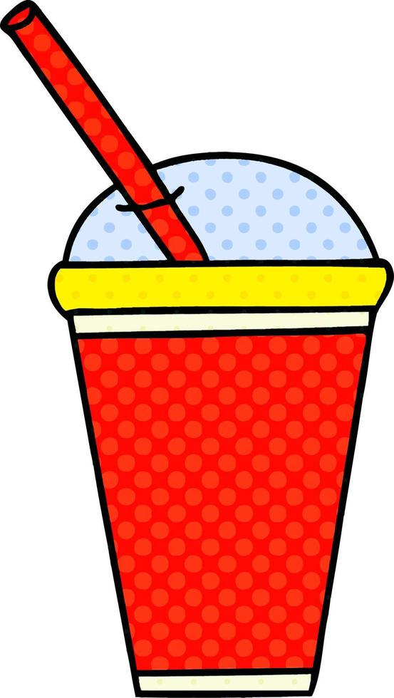 quirky comic book style cartoon soft drink vector