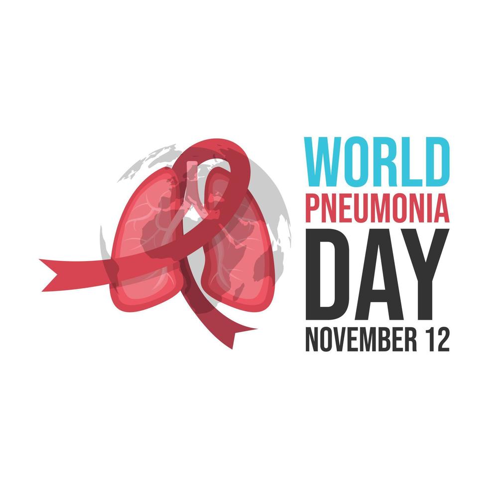 World pneumonia day vector image