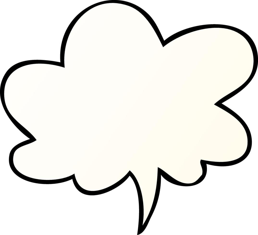 cartoon speech bubble in smooth gradient style and speech bubble in smooth gradient style vector