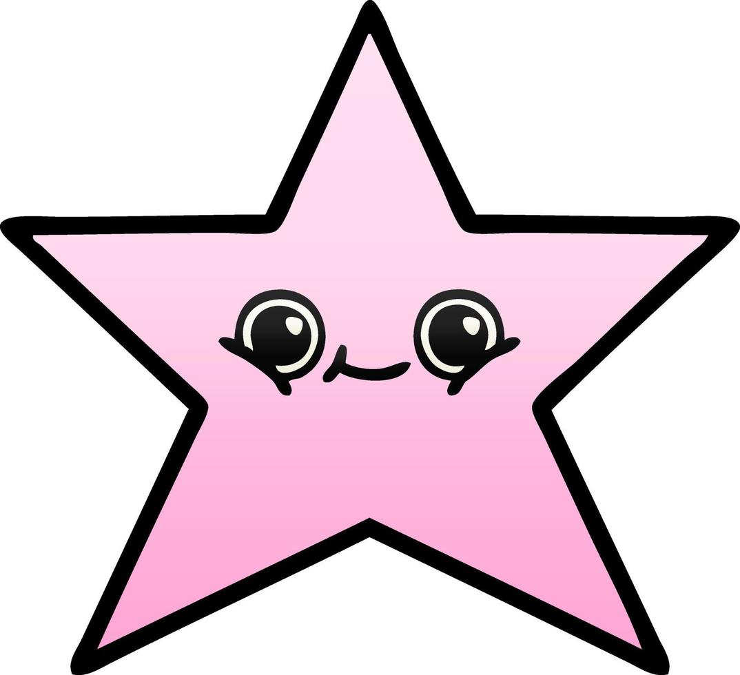 gradient shaded cartoon star fish vector