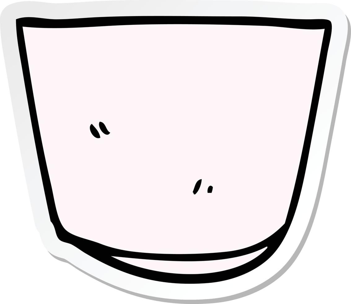 sticker of a cartoon glass vector