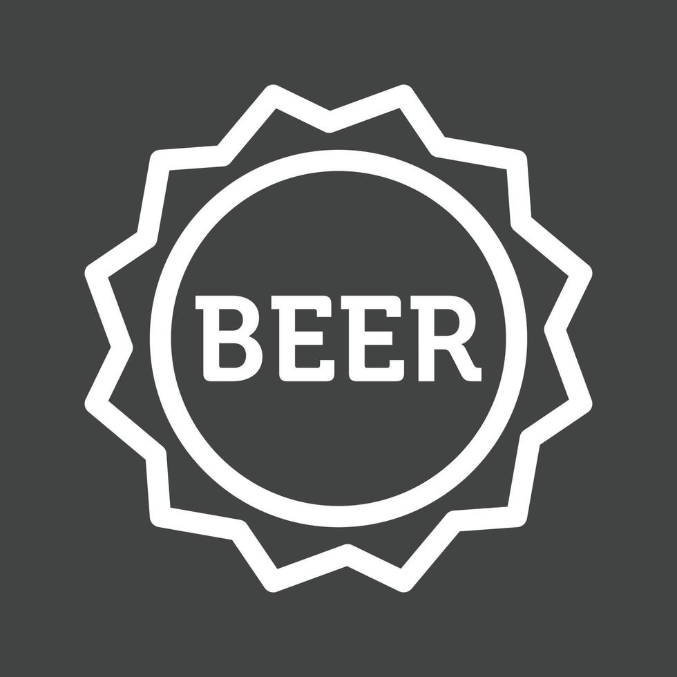 Beer Sign Line Inverted Icon vector